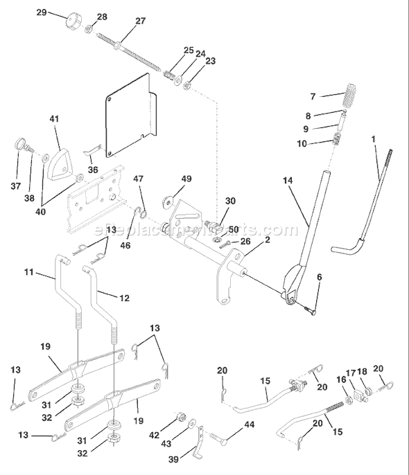 Page G Diagram and Parts List for GTVH200 (954140016B) (1999-03) Husqvarna Lawn Tractor