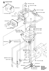 Engine Diagram and Parts List for R15-V2 (953533701)(2006-05) Husqvarna Lawn Tractor