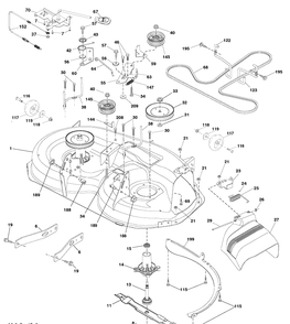 Mower Deck Diagram and Parts List for LTH18538 (917289600)(2010-05) Husqvarna Lawn Mower