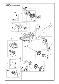 Part Location Diagram of 599349368 Husqvarna Front wheel