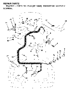 Electrical Diagram and Parts List for LT125 (HE12536B, 954170001)(1996-10) Husqvarna Lawn Tractor