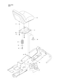 Seat Diagram and Parts List for R13C (965094301)(2010-07) Husqvarna Lawn Tractor