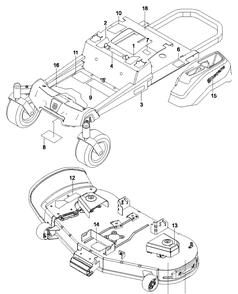 Decals Diagram and Parts List for Z248F (96795390100)(2018-10) Husqvarna Lawn Mower
