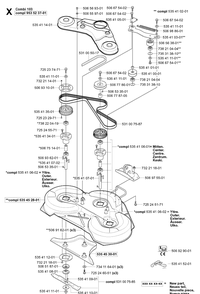 103cm Cutting Deck Diagram and Parts List for PR15 2003-01 Husqvarna Lawn Mower