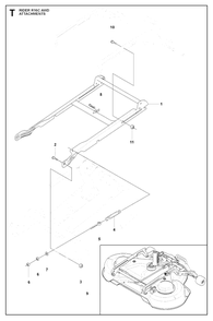 Frame Diagram and Parts List for R16CAWD (966830301)(2009-04) Husqvarna Lawn Tractor