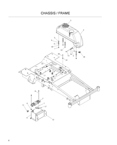 Chassis / Frame 2 Diagram and Parts List for EZ4624 (968999688)(2008-08) Husqvarna Lawn Mower