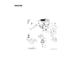 Engine Diagram and Parts List for 960430333  Husqvarna Lawn Tractor