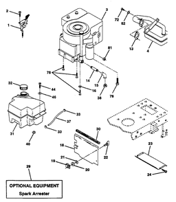 Engine Diagram and Parts List for LT125 (954002711-B)(1995-01) Husqvarna Lawn Tractor