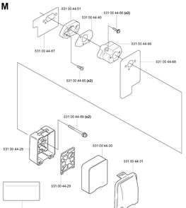 Air Filter Diagram and Parts List for 155BT 20053300001-Current Husqvarna Leaf Blower / Vacuum