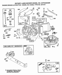 Page A Diagram and Parts List for 4242A89 1998 Husqvarna Lawn Mower
