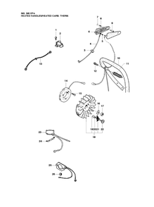 Handles Heated Diagram and Parts List for 395XP/ (XPG - 395 XP EPA)(20102200001-20163899999) Husqvarna Chainsaw