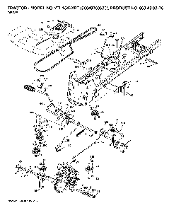 Drive Diagram and Parts List for YTH1542XPT (96043000600)(2006-01) Husqvarna Lawn Tractor