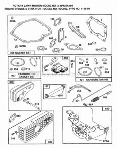Page D Diagram and Parts List for 4254A59 1999 And Before Husqvarna Lawn Mower