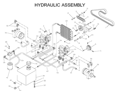 Hydraulic Pump - Motor Diagram and Parts List for ZTH5225KAA (968999154)(2000-06) Husqvarna Lawn Mower