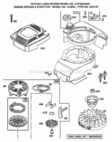 Page D Diagram and Parts List for 4264A89 1999 And Before Husqvarna Lawn Mower