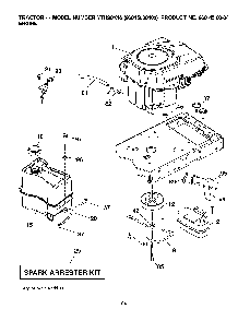 Engine Diagram and Parts List for YTH20K4696045000403 2007-10 Husqvarna Lawn Tractor