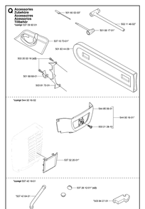 Accessories Diagram and Parts List for 339XP 20063600001-20100600000 Husqvarna Chainsaw