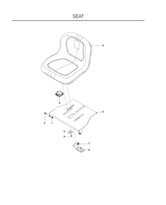 Seat Diagram and Parts List for RZ3016CA (966612302)(2011-03) Husqvarna Lawn Mower