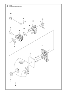 Carburetor And Air Filter Diagram and Parts List for 543RS 20192200001-Current Husqvarna Brush Cutter