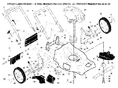 Repair Parts Diagram and Parts List for 7021CH1A (954224095)(2004-06) Husqvarna Lawn Mower