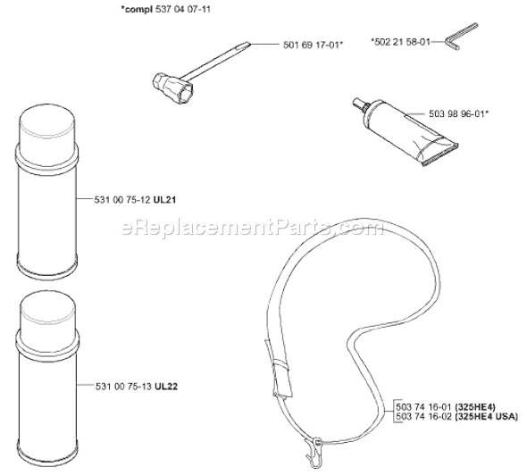 Page A Diagram and Parts List for 325HE3 2001-01 Husqvarna Trimmer