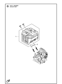 Part Location Diagram of 590820501 Husqvarna Muffler Assy