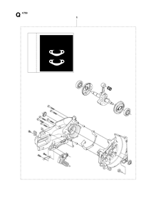 Short Block Diagram and Parts List for K750 (544936207)(2010-02) Husqvarna Lawn Tractor Accessories