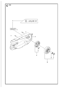 Belt Guard Diagram and Parts List for K960 2007-07 Husqvarna Circular Saw