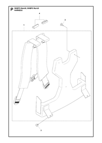 Harness Diagram and Parts List for 580BFS-BTS Mark III Husqvarna Leaf Blower / Vacuum