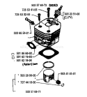 Page H Diagram and Parts List for 42 1994-04 Husqvarna Chainsaw