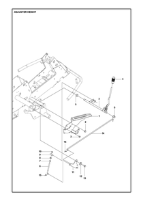 Height Adjustment Diagram and Parts List for R316TXAWD 2022 Husqvarna Lawn Tractor