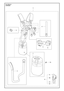Part Location Diagram of 502023003 Jonsered Catch