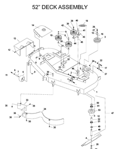 Part Location Diagram of 539107433 Husqvarna DECK W/DECALS