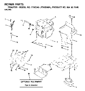 Engine Diagram and Parts List for YTH2048A (954567086)(2001-02) Husqvarna Lawn Tractor