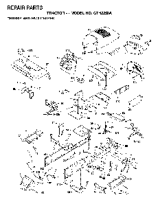 Chassis And Enclosures Diagram and Parts List for GTH2250A (954567093)(2001-04) Husqvarna Lawn Tractor