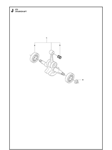 Crankshaft Diagram and Parts List for 272XP 20163200001-20173200000 Husqvarna Chainsaw