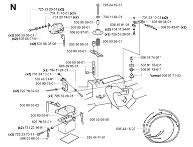 Electrical 2 Diagram and Parts List for R13C (965070401)(2006-01) Husqvarna Lawn Tractor