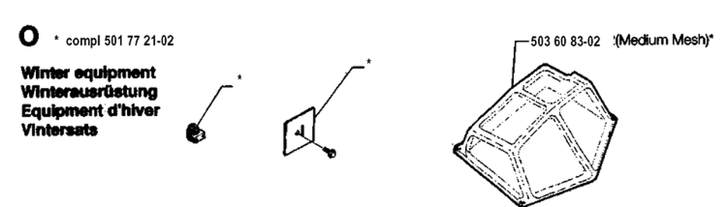 Accessories 2 Diagram and Parts List for 51 19942300001-19982300000 Husqvarna Chainsaw