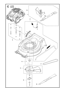 Engine Diagram and Parts List for LC153S (967988601)(2019-11) Husqvarna Lawn Mower
