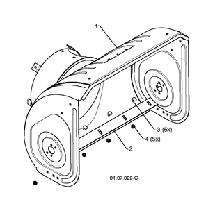 Auger Housing And Impeller 5 Diagram and Parts List for 14527XLS (96193006101)(2010-08) Husqvarna Snow Blower