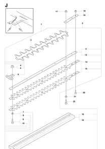 Cutting Equipment Diagram and Parts List for 326HD60 (X-SERIES)(20090900001-Current) Husqvarna Hedge Trimmer