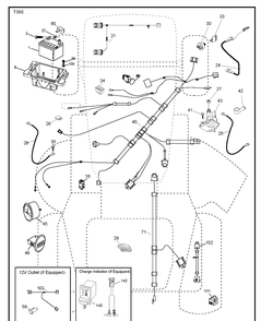 Electrical Diagram and Parts List for YT42DXLS (96043026200)(2017-11) Husqvarna Lawn Tractor