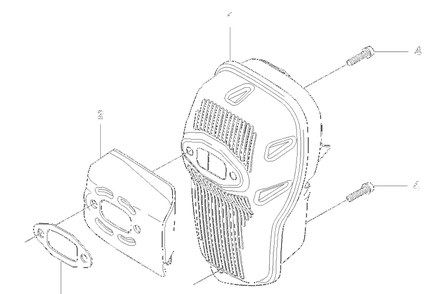 Muffler Diagram and Parts List for 355 2007-07 Husqvarna Brush Cutter