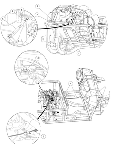 Cables - Kawasaki Gasoline Vehicles Diagram and Parts List for HUV4421GXP 2009 Husqvarna Lawn Tractor