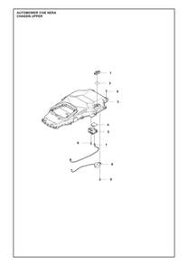 Chassis Upper Diagram and Parts List for 310ENERA  Husqvarna Lawn Mower