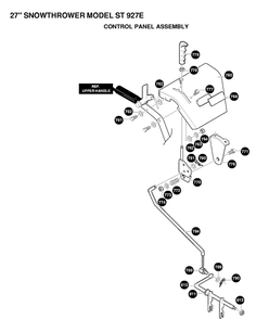 Controls Diagram and Parts List for ST927E 1997-01 Husqvarna Snow Blower