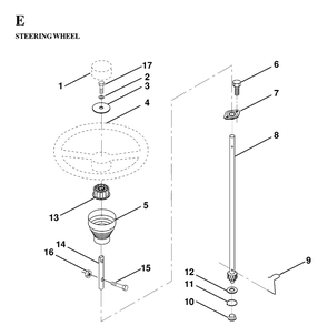 Steering Diagram and Parts List for LT130 (HE1336D)(1997-03) Husqvarna Lawn Tractor