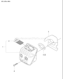 Page J Diagram and Parts List for 440E 440 E 2008-05 Husqvarna Chainsaw