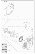 Page K Diagram and Parts List for 440E 440 E 2008-05 Husqvarna Chainsaw