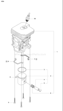 Page F Diagram and Parts List for 440E 440 E 2008-05 Husqvarna Chainsaw